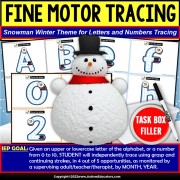 Fine Motor Skills for Tracing Letters and Numbers Winter Task Box Filler®